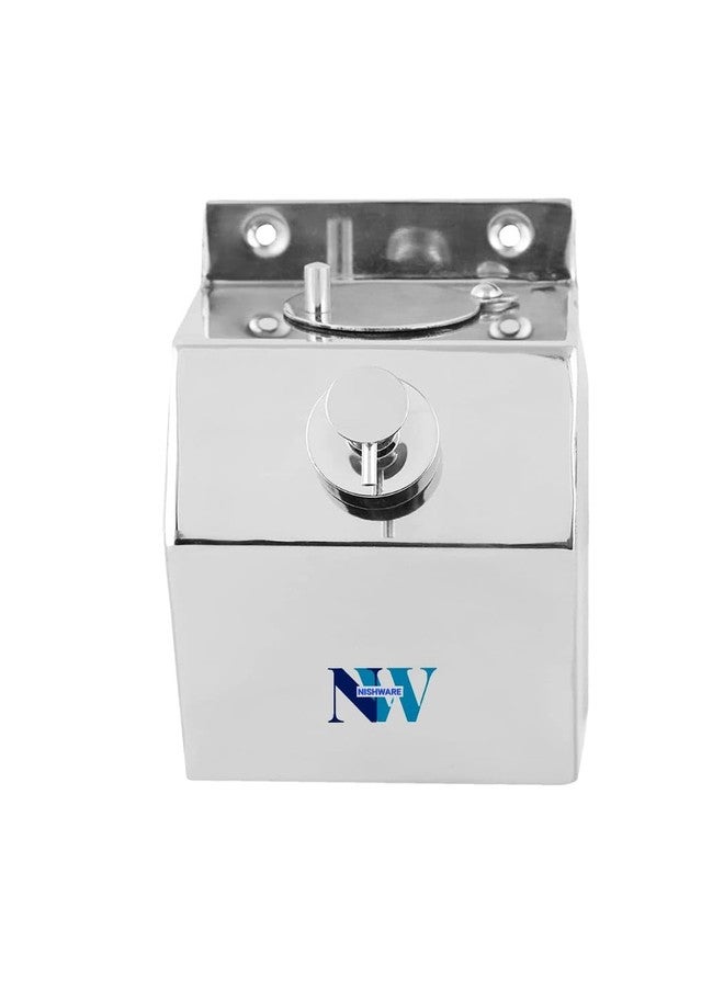 NISHWARE Stainless Steel Wall Mounted Liquid Soap and Shampoo Dispenser for Bathroom & Kitchen, Silver Chrome (Heavy Duty with Brass Pump) (Pack of 1, 500 ML) - Image 1